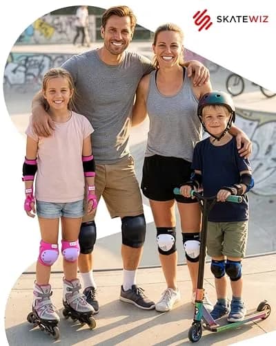 SKATEWIZ Kids Impact Protection Gear Size S | Durable Skate & Bike Pads for Kids thumbnail 2