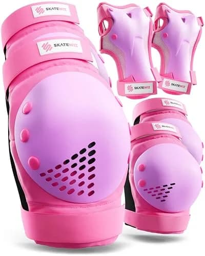 SKATEWIZ Impact Protection Gear for Adults - Pink Purple Size L/XL | Full Skating Safety Set thumbnail 1