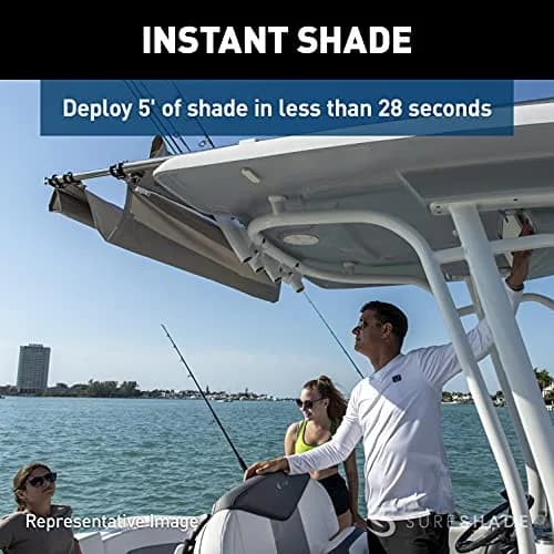 SureShade PTX Power Shade - 63" Wide (Black) | Marine Canvas & Stainless Steel thumbnail 4