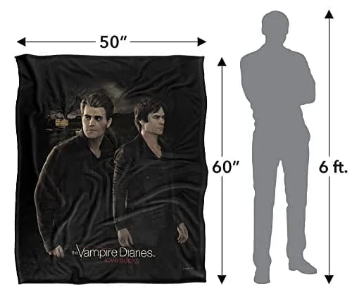 LOGOVISION Vampire Diaries Brothers Silky Touch Throw Blanket 127cm x 152cm | Officially Licensed Microfiber Fleece thumbnail 5