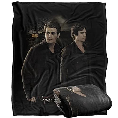 LOGOVISION Vampire Diaries Brothers Silky Touch Throw Blanket 127cm x 152cm | Officially Licensed Microfiber Fleece thumbnail 1