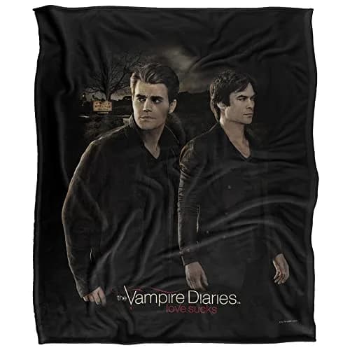 LOGOVISION Vampire Diaries Brothers Silky Touch Throw Blanket 127cm x 152cm | Officially Licensed Microfiber Fleece thumbnail 2