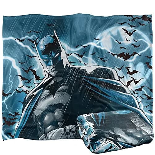 LOGOVISION Batman Stormy Knight Classic Officially Licensed Silky Touch Super Soft Throw Blanket 127cm x 152cm thumbnail 1