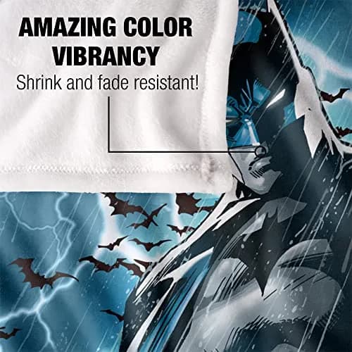 LOGOVISION Batman Stormy Knight Classic Officially Licensed Silky Touch Super Soft Throw Blanket 127cm x 152cm thumbnail 4