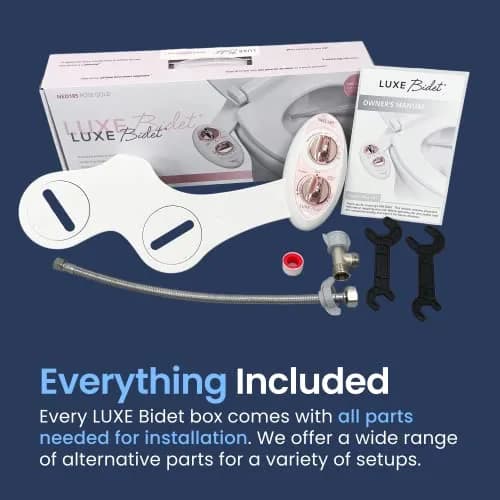 LUXE Bidet NEO 185 Bidet Attachment for Toilet Seat, Rose Gold | Self-Cleaning, Dual Nozzle, Easy Control thumbnail 2
