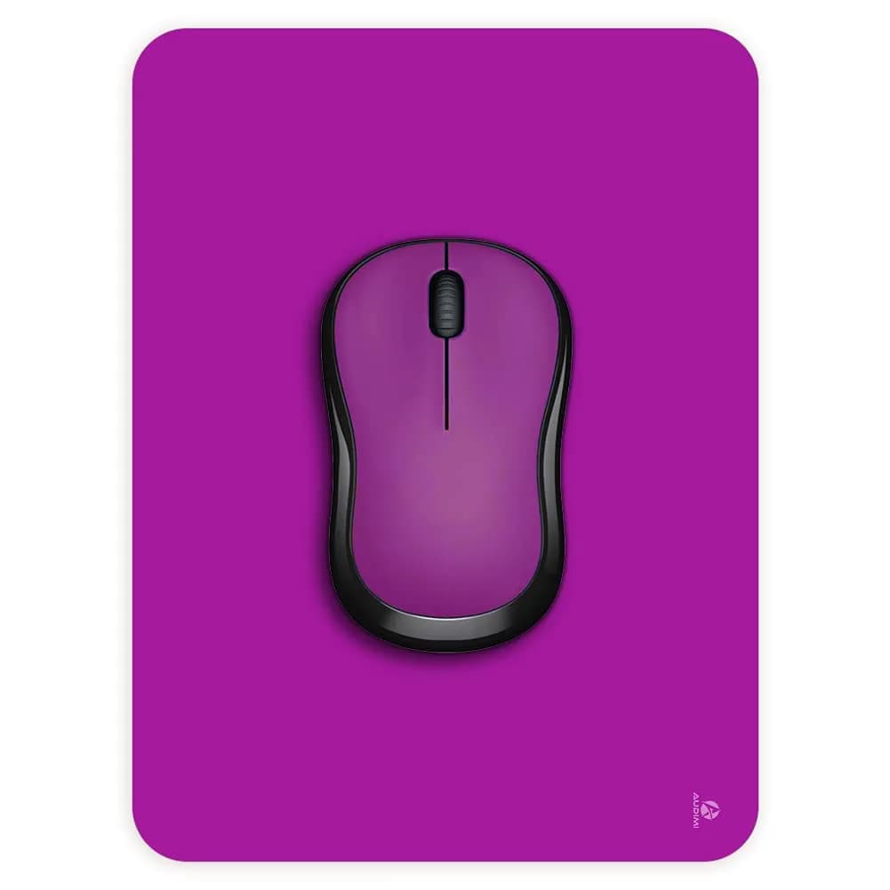 Audimi Small Mouse Pad 6 x 8 Inch Purple | Smooth Glide & Non-Slip Base — Purple