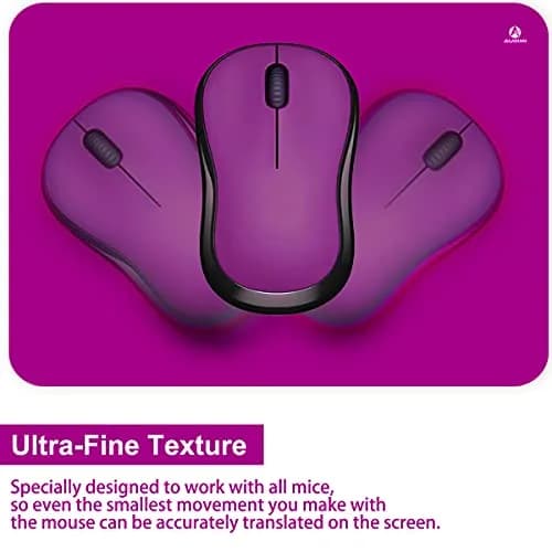 Audimi Small Mouse Pad 6 x 8 Inch Purple | Smooth Glide & Non-Slip Base thumbnail 3