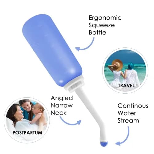 RUFCRIL 500ml (17.5 Fl Oz) Upside Down Peri Bottle | Boilable TPE for Postpartum & Hemorrhoid Care thumbnail 7
