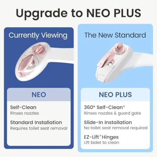 LUXE Bidet NEO 320 Rose Gold | Warm Water Bidet Attachment with Dual Nozzles thumbnail 8