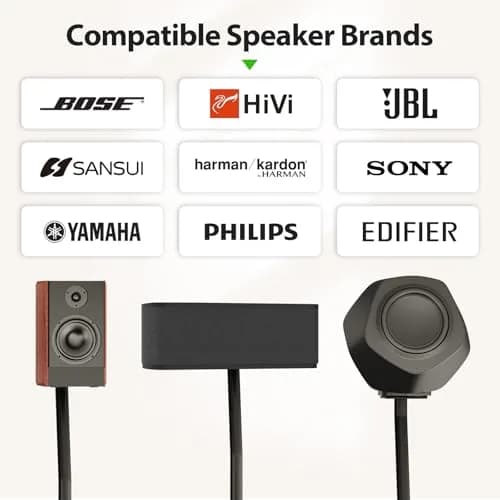 USX MOUNT Universal Speaker Stands, Height Adjustable 30"-39.1" | 5kg (11 lbs) Capacity Per Stand, Black Metal Pair thumbnail 5