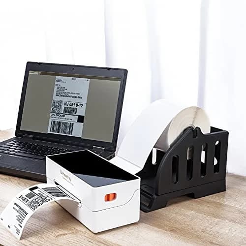Ü Heartray Label Holder for Rolls & Fan-Fold Labels | Compatible with Thermal Printers, Plastic Material, Black thumbnail 6