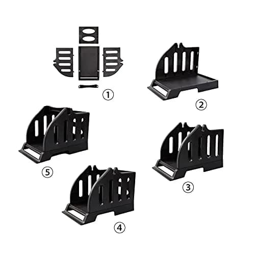 Ü Heartray Label Holder for Rolls & Fan-Fold Labels | Compatible with Thermal Printers, Plastic Material, Black thumbnail 2