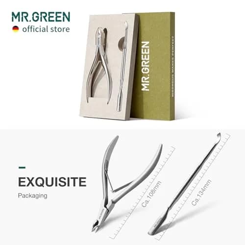 MR.GREEN Cuticle Nippers Nail Manicure Scissors 5mm Stainless Steel | Precise Dead Skin Removal thumbnail 7