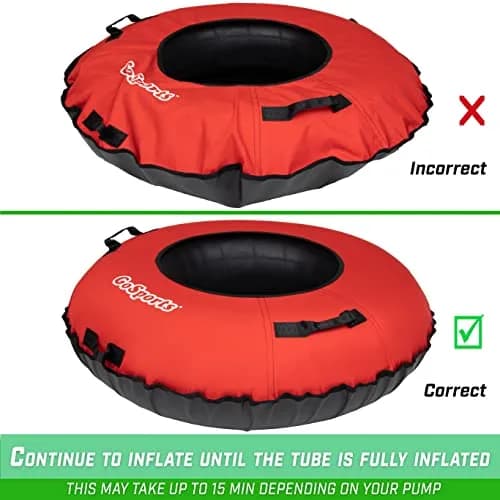 GoSports 44 Inch Heavy-Duty Snow Tube with Canvas Cover | Commercial Grade Sled for All Ages thumbnail 5