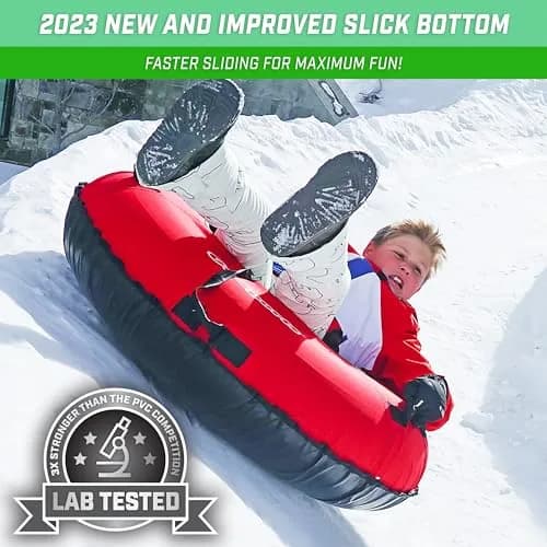 GoSports 44 Inch Heavy-Duty Snow Tube with Canvas Cover | Commercial Grade Sled for All Ages thumbnail 3