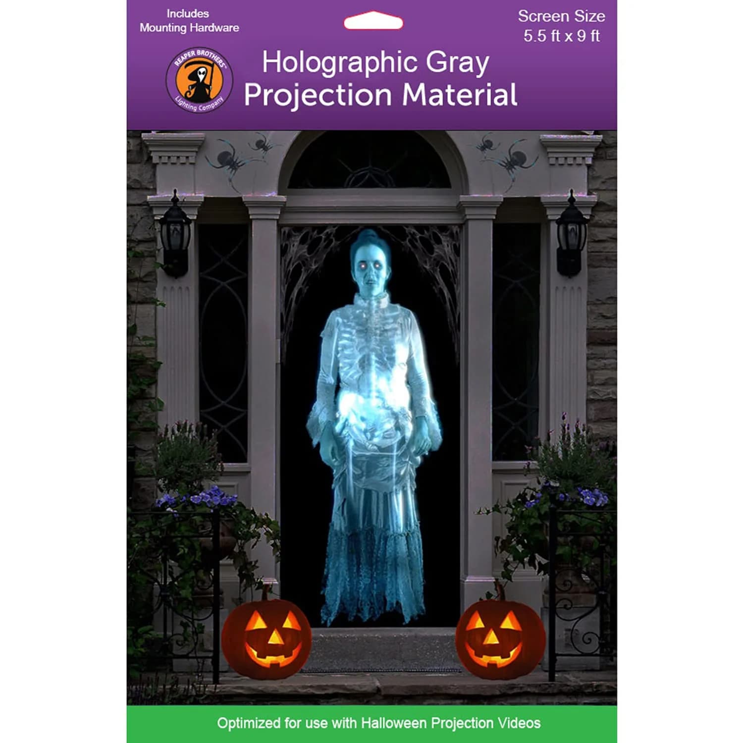 Reaper Brothers Holographic Rear Projection Screen 137cm x 203cm (5 ft x 6.7 ft) | Halloween Illusion Effect - main product image