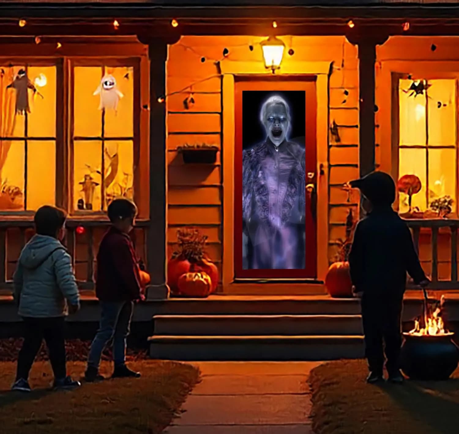 Reaper Brothers Holographic Rear Projection Screen 137cm x 203cm (5 ft x 6.7 ft) | Halloween Illusion Effect - view 2