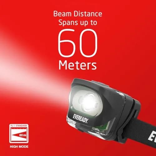 Eveready Rechargeable LED Headlight 300 Lumen (1 Pack) | IPX4 Water Resistant, 195ft Beam Distance thumbnail 8
