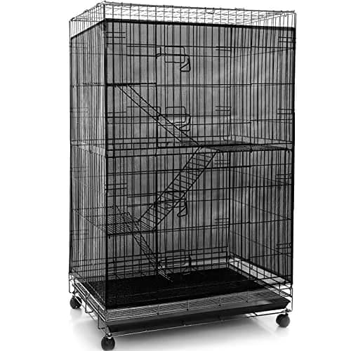 Shappy Black Bird Cage Net Cover Seed Catcher 152 x 100 cm | Breathable Mesh for Cleanliness thumbnail 1