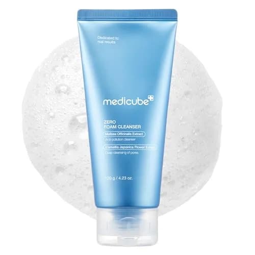medicube Zero Foam Cleanser (120ml) | Gentle Daily Facial Cleansing Foam for Sensitive Skin - main product image