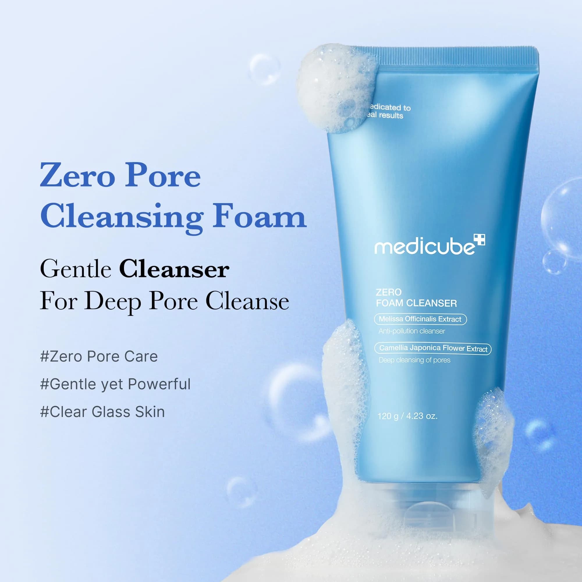 medicube Zero Foam Cleanser (120ml) | Gentle Daily Facial Cleansing Foam for Sensitive Skin - view 2