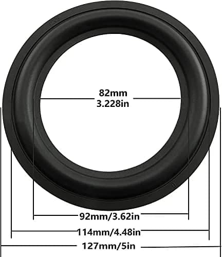 BLLNDX Rubber Ring 2PCS 5Inch Black | Durable Speaker Repair Kit for DIY & Replacement thumbnail 5