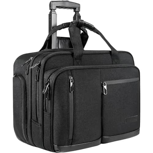 VANKEAN 17.3 Inch Rolling Laptop Bag with Wheels, Waterproof Overnight Business Briefcase | 43.9 cm (17.3") thumbnail 8