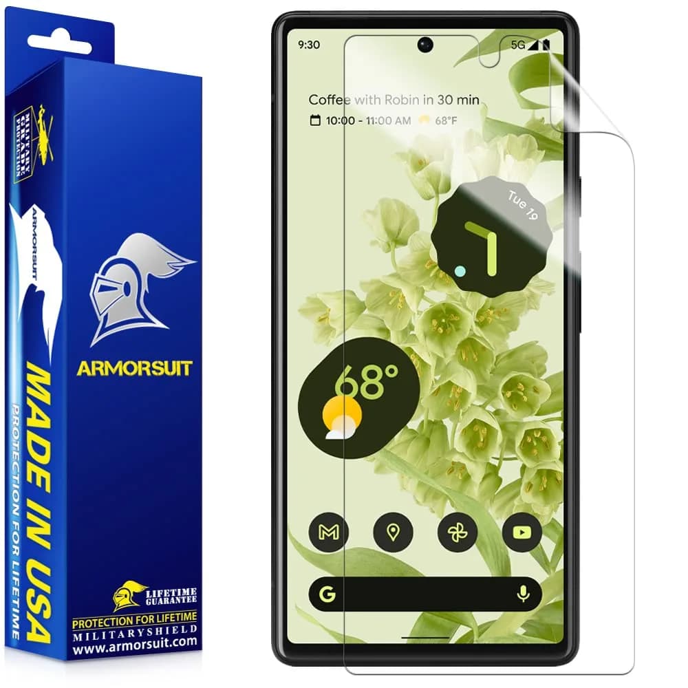 ArmorSuit MilitaryShield Screen Protector for Google Pixel 6 6.4 Inch | HD Clear, Self-Healing, Made in USA - main product image