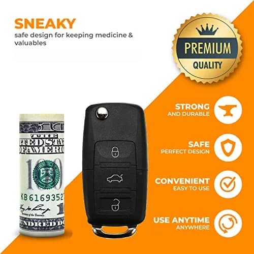 Secret Stash Fake Car Key Diversion Safe - Hidden Compartment 2.5cm x 2.3cm x 1cm | Discreet Storage Keychain thumbnail 2