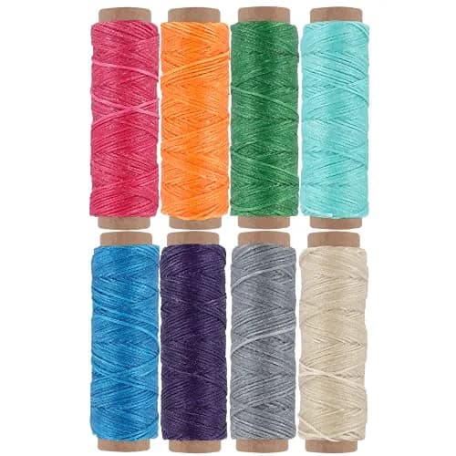 JANYUN Leather Sewing Thread 150D | Heavy Duty Waxed Cord for Leathercraft, 8 Colors, 33 Yards thumbnail 1