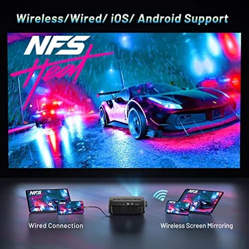 ClokoWe Video Projector 1080P HD 5G WiFi Bluetooth Portable | Home Theater with Screen thumbnail 2