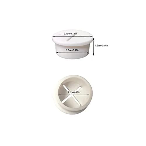 ZYYC 6 Pcs Cable Cord Grommet 2.9cm (1.14 Inch) Flexible White Silicone Wire Hole Cover | Organizes Cables for Desks and Entertainment Systems thumbnail 4