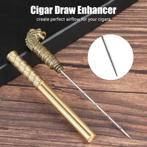 Scotte Vintage Cigar Draw Enhancer Tool - Stainless Steel Precision Needle | 16.26 cm (6.4 in) thumbnail 4