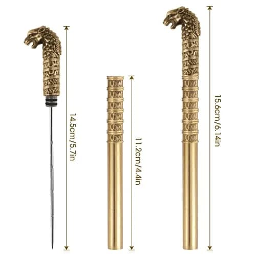 Scotte Vintage Cigar Draw Enhancer Tool - Stainless Steel Precision Needle | 16.26 cm (6.4 in) thumbnail 2