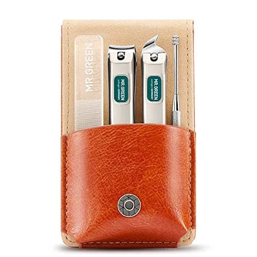 MR.GREEN Portable Manicure Sets Pedicure Kits with PU Leather Case, 5-Piece Stainless Steel Grooming Tool Set (Mr-6104) thumbnail 1