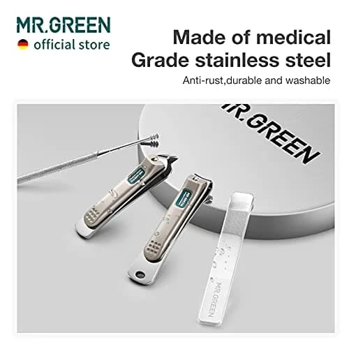 MR.GREEN Portable Manicure Sets Pedicure Kits with PU Leather Case, 5-Piece Stainless Steel Grooming Tool Set (Mr-6104) thumbnail 5