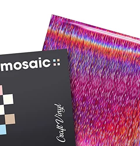 VViViD Mosaic+ Rose Pink Brushed Holographic Crafting Vinyl 1ft x 5ft | UV & Scratch Resistant, Easy Weeding, Indoor & Outdoor Use thumbnail 3