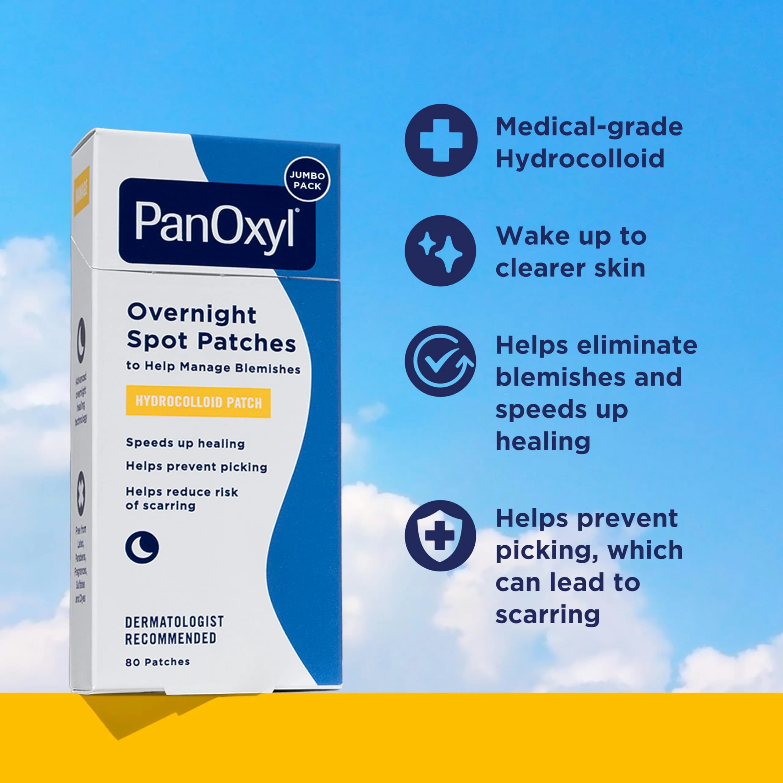 PanOxyl PM Overnight Spot Patches 80 Count | Advanced Hydrocolloid Healing Technology for All Skin Types - view 2