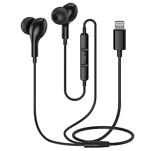 Guguearth Lightning Headphones Earphones Wired, MFi Certified & Magnetic | Premium Apple Lightning Earbuds for iPhone thumbnail 1