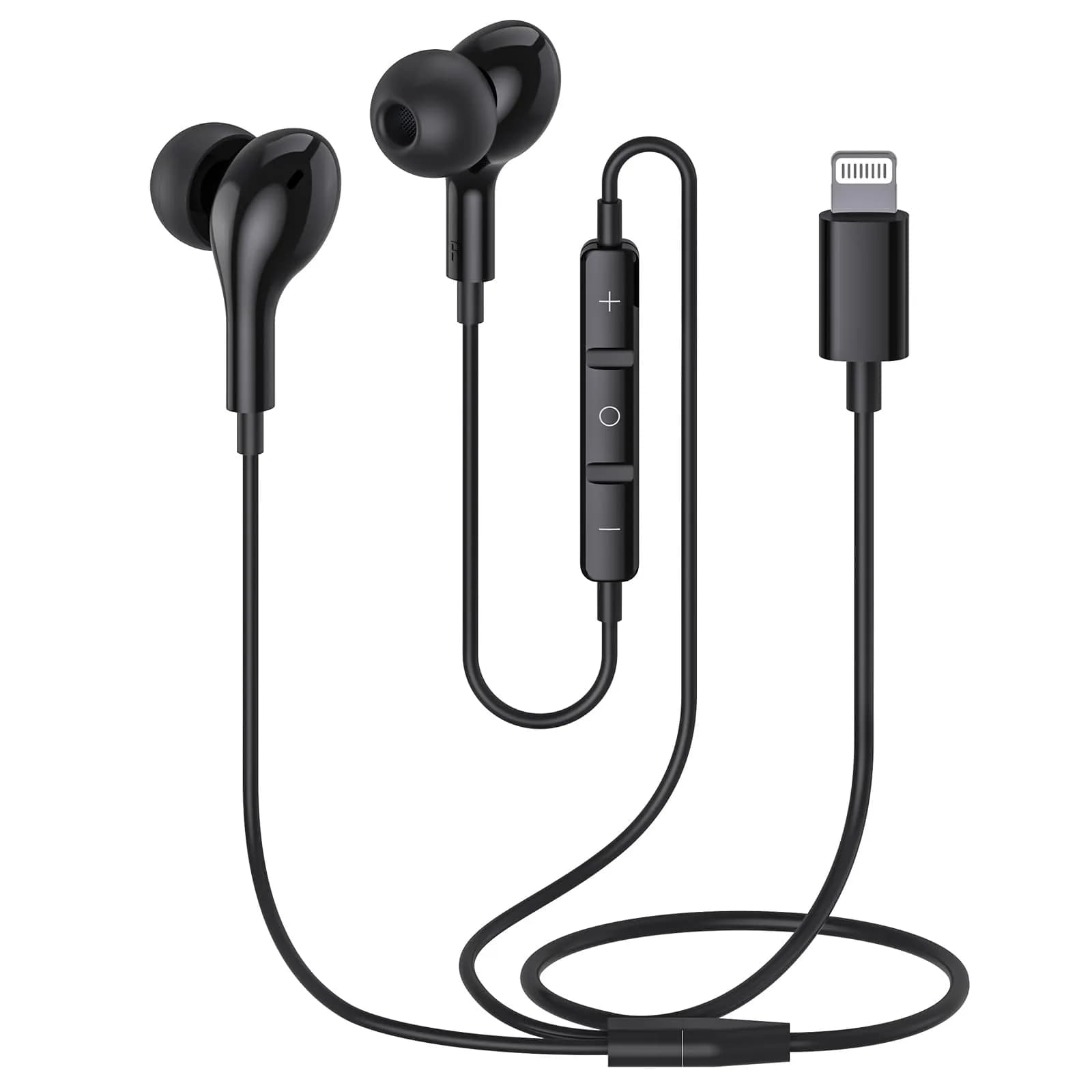 Guguearth Lightning Headphones Earphones Wired, MFi Certified & Magnetic | Premium Apple Lightning Earbuds for iPhone