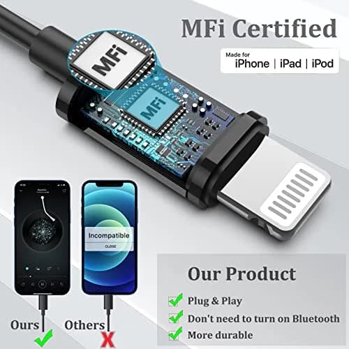 Guguearth Lightning Headphones Earphones Wired, MFi Certified & Magnetic | Premium Apple Lightning Earbuds for iPhone thumbnail 2