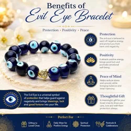 Arihant Gems & Jewels Healing Crystal Stretch Bracelet 19 cm (7.5 in) | Gemstone Reiki Yoga Unisex thumbnail 4
