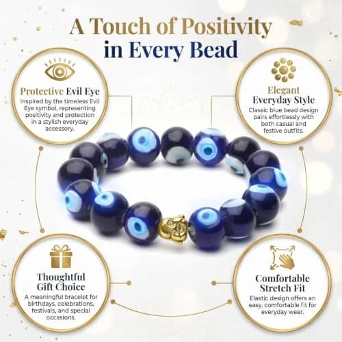 Arihant Gems & Jewels Healing Crystal Stretch Bracelet 19 cm (7.5 in) | Gemstone Reiki Yoga Unisex thumbnail 5