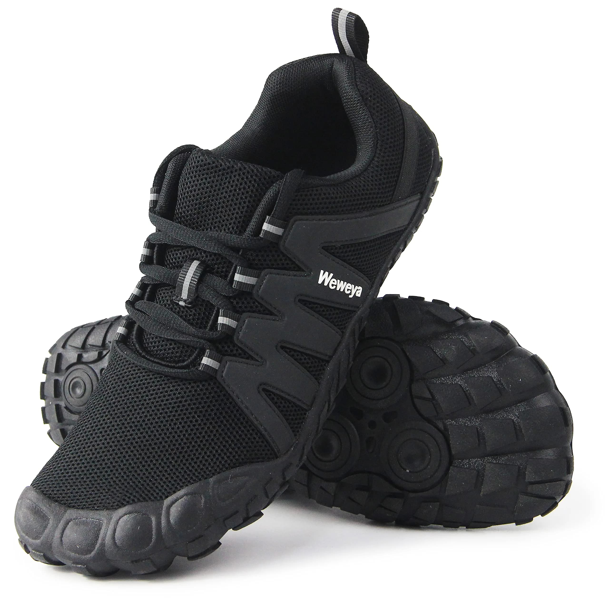 Weweya Men Barefoot Five Toe Wide Box Zero Drop Shoes Size 10 Black | Minimalist, Wide Toe Box, Zero Drop