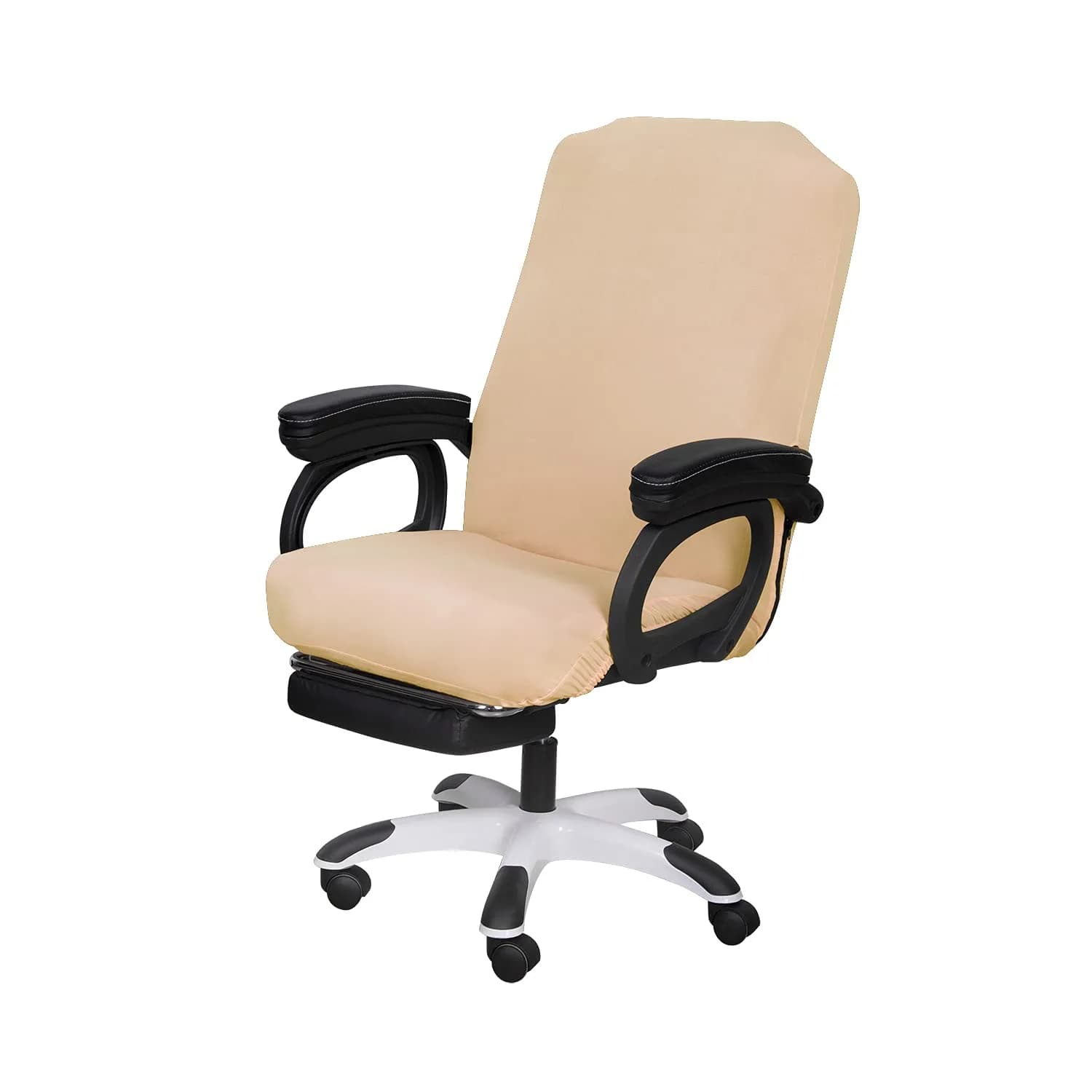 SARAFLORA Champagne Large Office Chair Cover | Stretch Fit, Removable, Washable Protector (1 Piece) - main product image