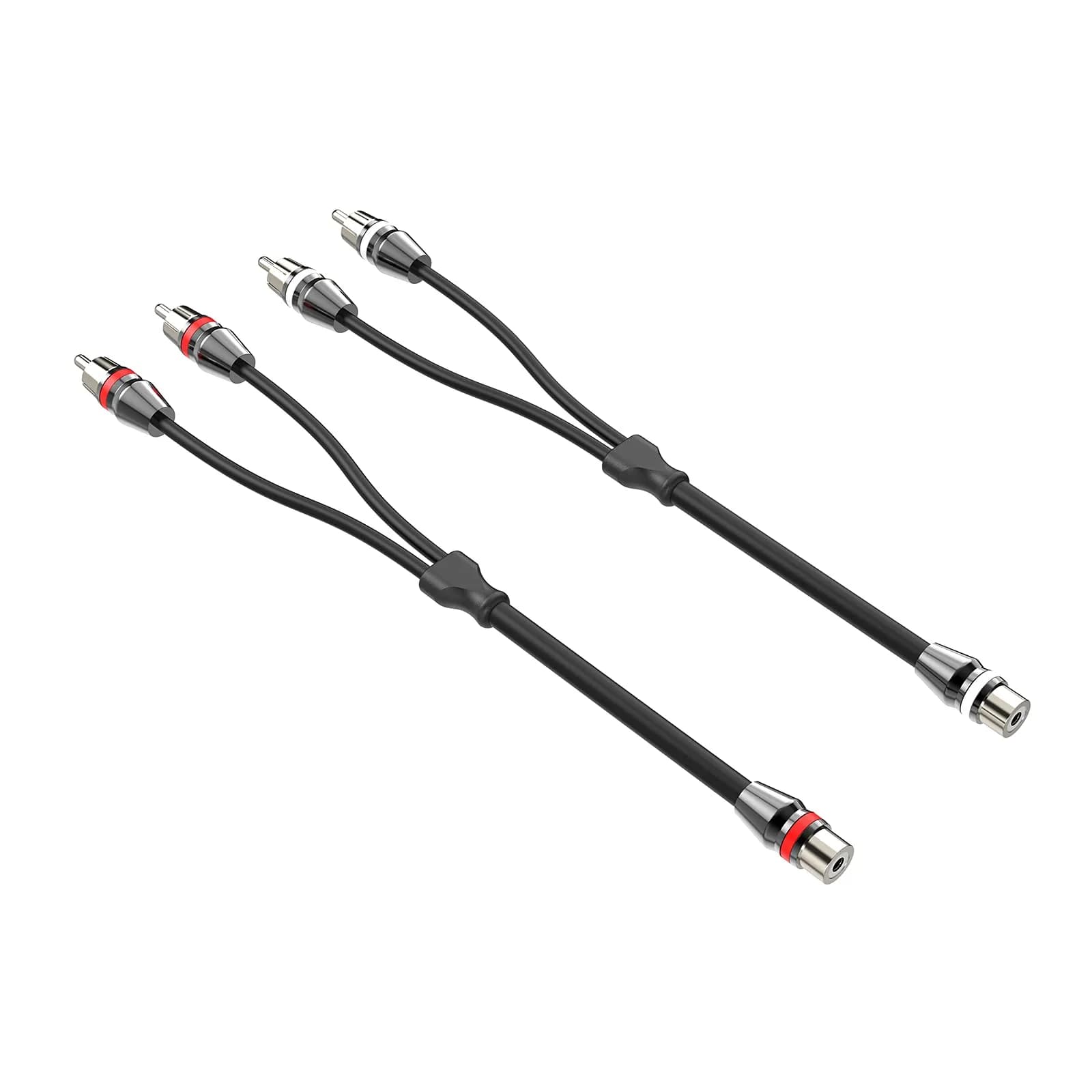 ROCKRIX 1 Female to 2 Male RCA Y Splitter Cable 0.3m (1ft) | High-Fidelity Audio Signal Splitter - main product image