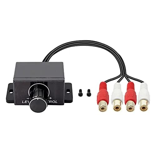 XMSJSIY Universal RCA Level Controller for Car Audio Amplifier with Dash Mount Control | 22cm (8.66in) Length thumbnail 1