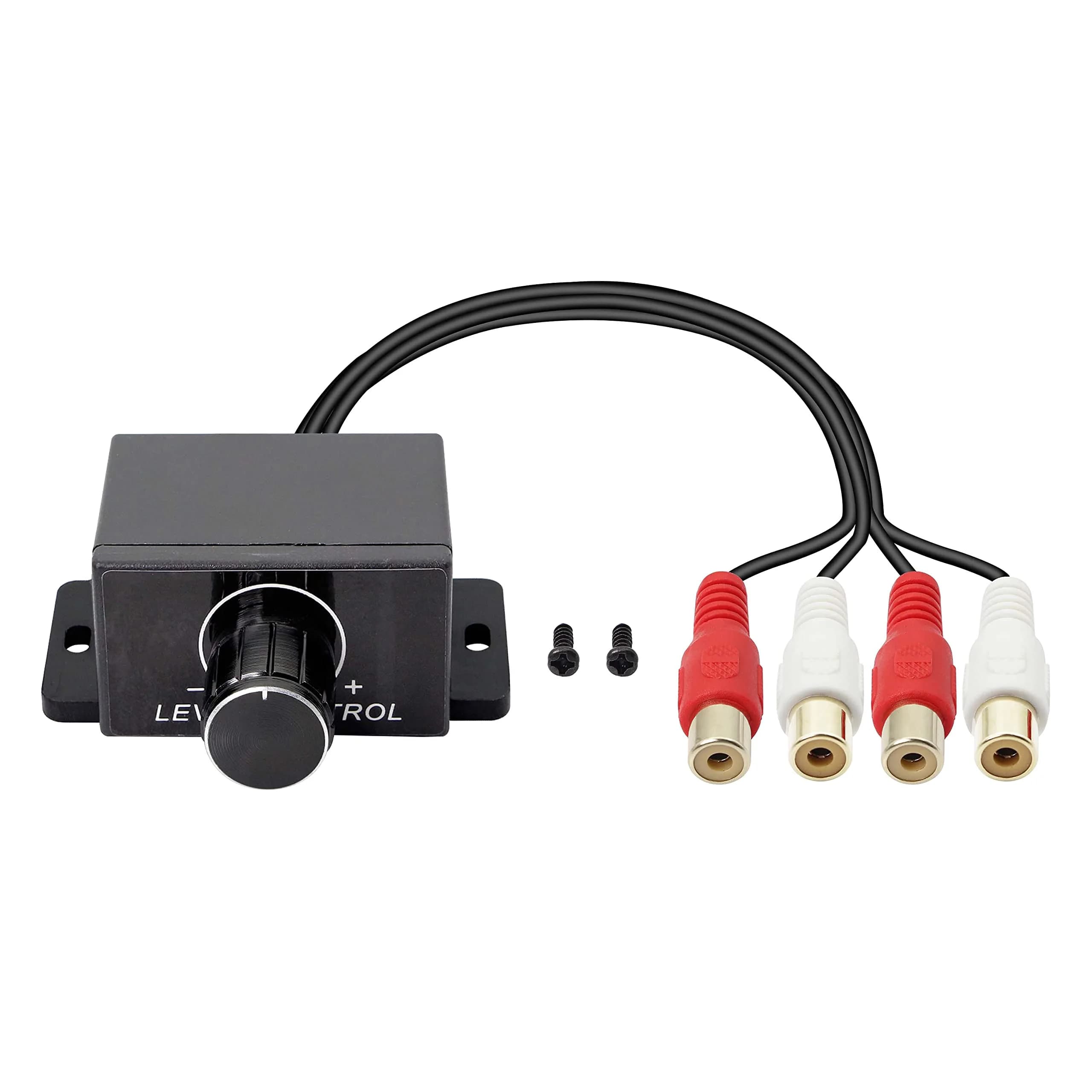 XMSJSIY Universal RCA Level Controller for Car Audio Amplifier with Dash Mount Control | 22cm (8.66in) Length