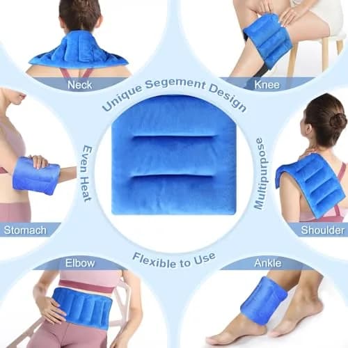 SuzziPad Microwave Heating Pad 7"X16" Blue | Moist Heat for Muscle Fatigue & Tension Relief thumbnail 4