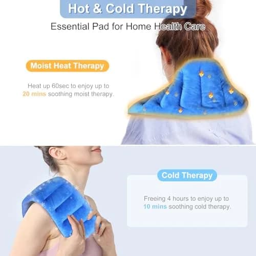 SuzziPad Microwave Heating Pad 7"X16" Blue | Moist Heat for Muscle Fatigue & Tension Relief thumbnail 5